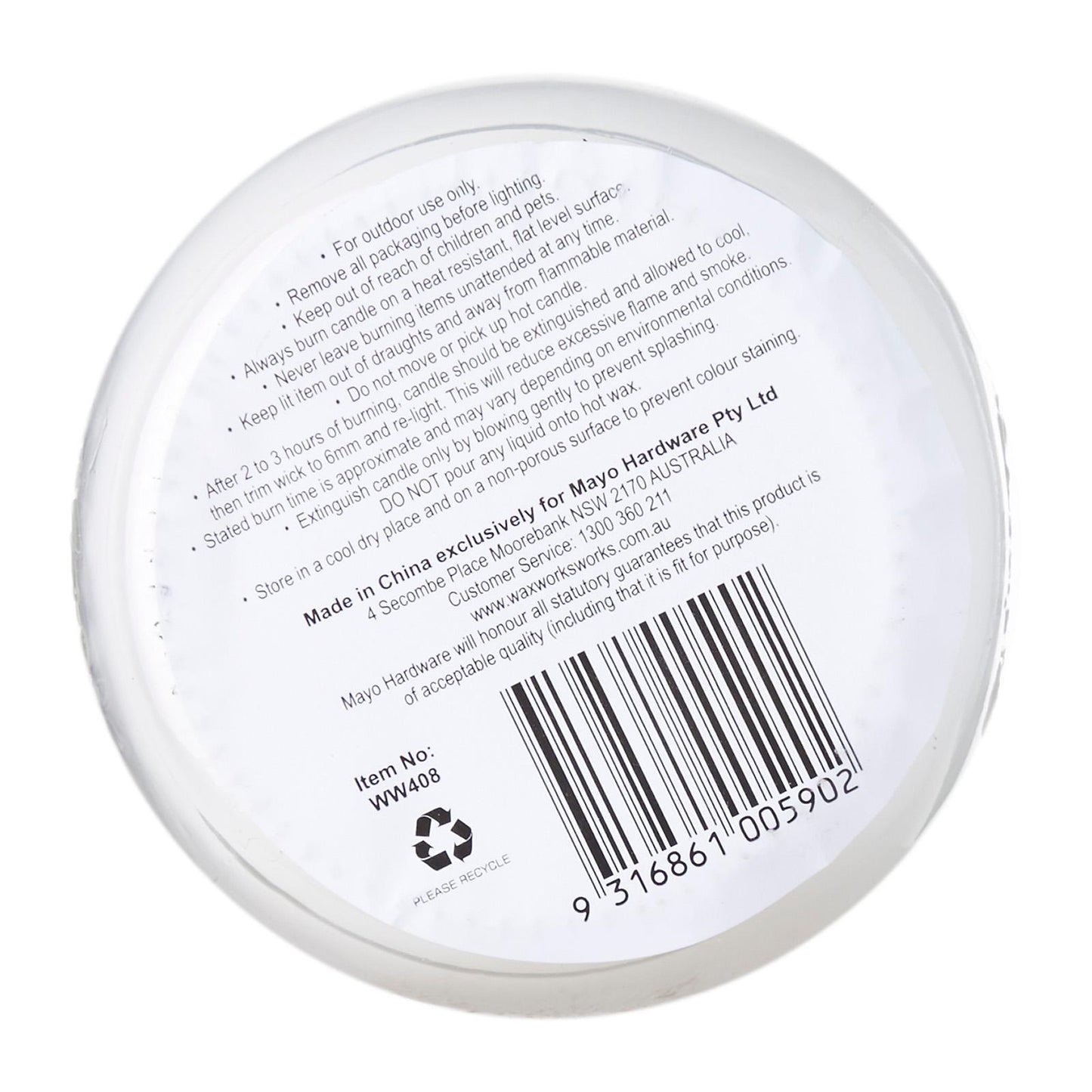 Waxworks Citronella Vintage Jar Candle - Candles