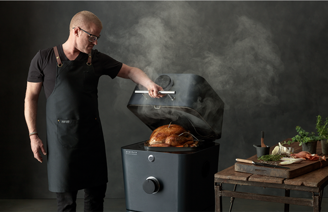 Everdure by Heston Blumenthal 4K Electric Ignition Charcoal Outdoor Oven - Red