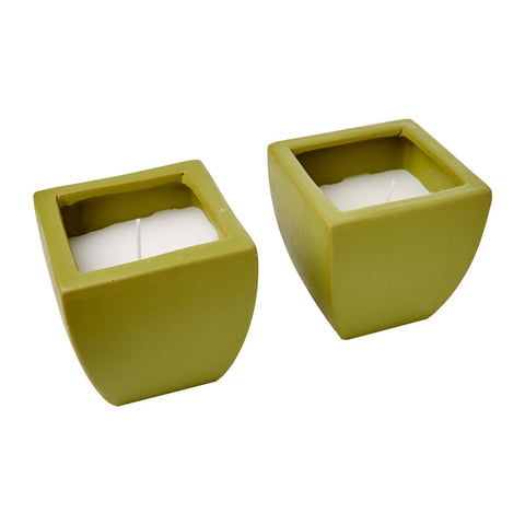 WaxWorks Citronella Candles - Tuscan Pots - Green Candles