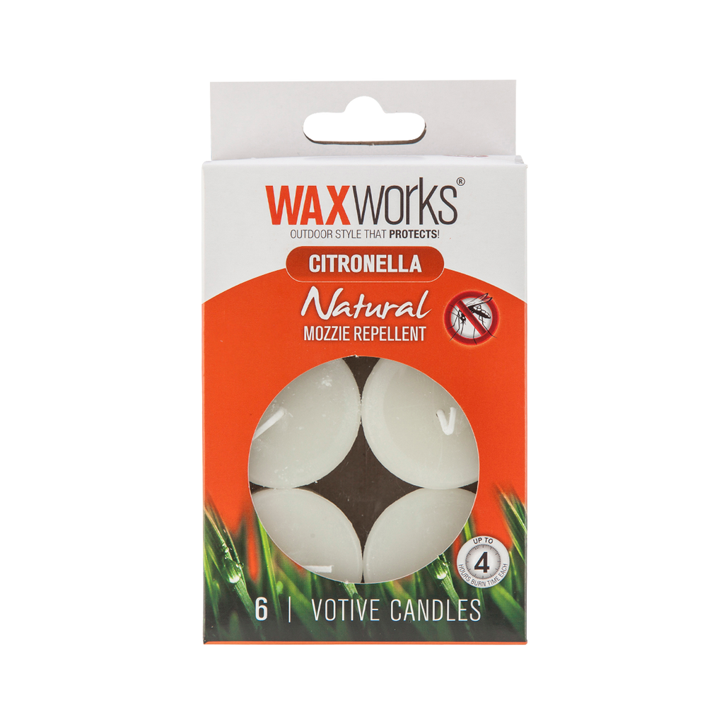 CITRONELLA VOTIVES 6PACK, Waxworks