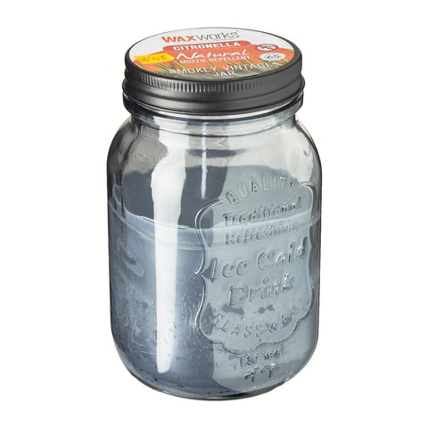 Waxworks Citronella Smokey Vintage Jar