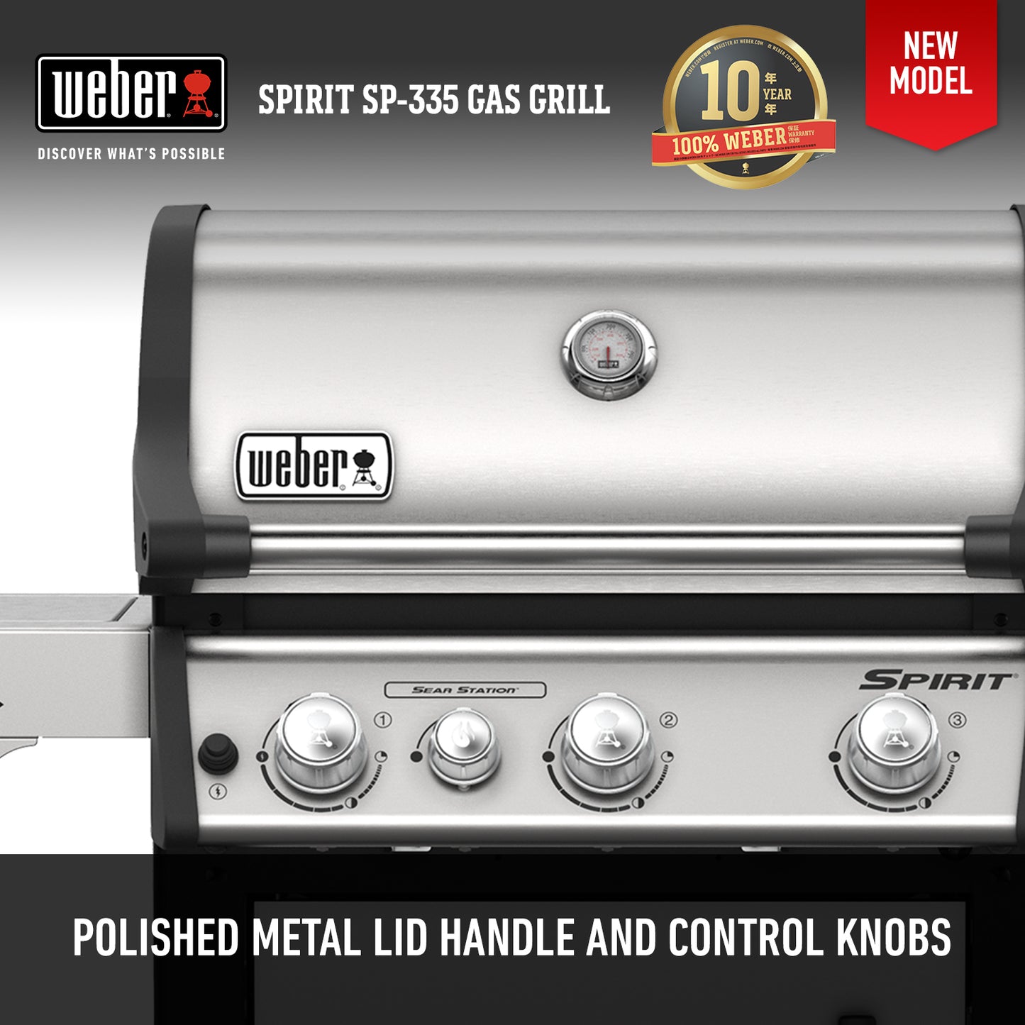 NEW!! Weber Spirit SP-335 Gas Grill Stainless Steel