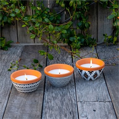 WAXWORKS Citronella Tribal Bowl Mozzie Repellant (Assorted Colors)